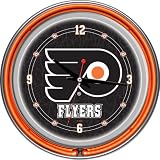 Trademark Poker NHL1400-PF NHL Philadelphia Flyers Neon Clock - 14 inch Diameter