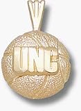 North Carolina Tar Heels UNC Basketball Pendant - 14KT Gold Jewelry