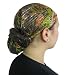 CoverYourHair - Foulard couleur orange floral et vigne verte sur fond brun