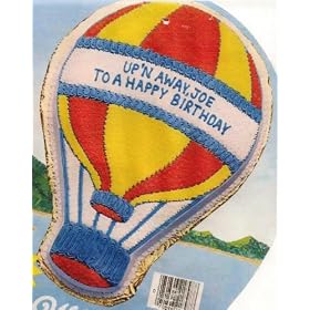 Wilton Cake Pan: Up'n Away Hot Air Balloon Ice Cream Cone Light Bulb (502-3169, 1982) by Wilton