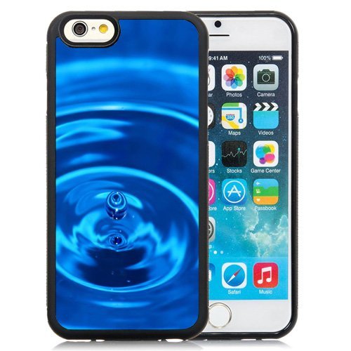 NEW Unique Custom Designed iPhone 6 4.7 Inch TPU Phone Case With Macro Water Drop Ripples_Black Phone Case