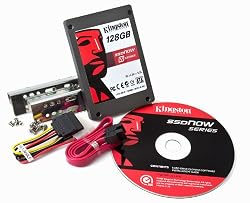 Kingston SSDNow V Series 128 GB SATA 3 GB/s 2.5- Inch Solid State Drive with Desktop Upgrade Kit Bundle SNV425-S2BD/128GB