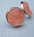 Summerfield Collection Silver-tone Faux Druzy Stone Stud Earrings 12mm (Peach Pink)