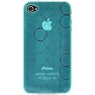 Amzer Circle TPU Skin Case for iPhone 4 - Blue - Fits AT&T and Verizon iPhone 4