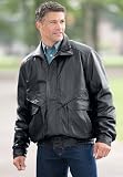 Flange Front Leather Bomber