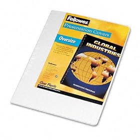 Fellowes Transparent Presentation Binding Cover, PVC Material, 8.75 x 11.25 Inches, Clear,... by Fellowes