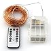 ER CHEN 8 Lighting Model Indoor and Outdoor Waterproof Battery Operated 200 LED String Lights on 66 Ft Long Ultra Thin Copper String Wire with 13 Key Remote Control(Warm White)
