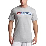 adidas Men's Adidas Soccer Tee,Medium Grey Heather,Small