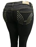 Women's Omega Skinny Stratch Jeans- 5 Lone Golden Stitch 2