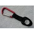 Water Bottle Holder With Red Aluminum Carabiner Attachment