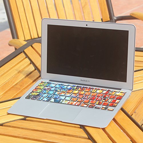 Bfun Railway Landscape Silicone MacBook Pro Keyboard Decal Keyboard Skin Keyboard Sticker for MacBook Pro 13" 15" Clear