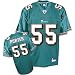 Joey Porter Jersey: Reebok Aqua Replica #55 Miami Dolphins Jersey - Large