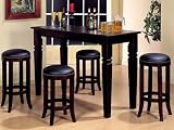 Home Elegance 1305-3 3PCS Dark Cherry Veneer Pub Dining Set