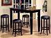Home Elegance 1305-3 3PCS Dark Cherry Veneer Pub Dining Set
