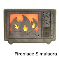 Miniature LED TV Fireplace: Playful LED Accent Lighting, Geek Chic Ambiance