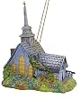 Thomas Kinkade The Forest Chapel Church Christmas Ornament 4" #TK0100