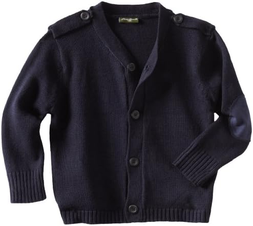 Eddie Bauer Little Boys' Cardigan Sweater With Epaulets and Elbow Patches