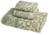 Pem America 6-Piece Jacquard Towel Set, Sage