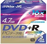 ���ܥӥ����� DVD+R�ǥ�����(forPC)16��®�ۥ磻�ȥ졼�٥�5��ѥå� VP-R47PH5