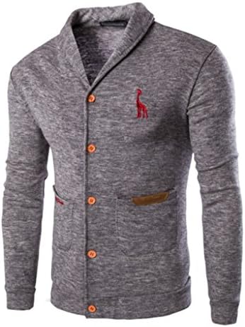 GXGSX Men's Slim Fit Shawl Collar Cardigan Sweater