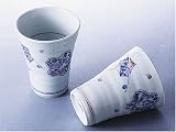 花うさぎ 手彫ペアフリーカップ te06-08