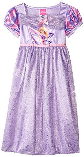 Disney Little Girls' Regal Rapunzel Fantasy Nightgown, Purple, 8