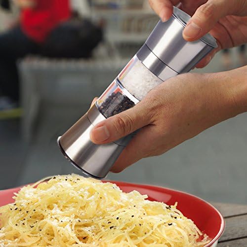 High Quality 2 in 1 Salt and Pepper Mill/Grinder Stainless Steel Acrylic