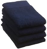 Pinzon Classic Cotton Washcloth 4-Pack, Navy