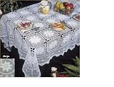 Stars Crochet Design Tablecloth Beige 54 X 72