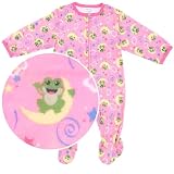 Pink Frog Footed Sleeper Pajamas for Toddler Girls