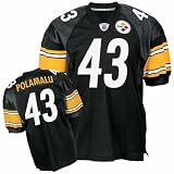 Pittsburgh Steelers 43 Troy Polamalu Black NFL Jerseys Authentic Football Jersey Size 48-56