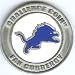 NFL Detroit Lions Poker Guard with black velvet pouch