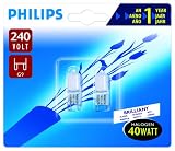 Philips Halogen Lightbulb 40w G9 Mains Voltage 2 Pack Frosted