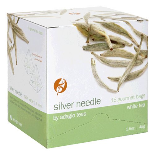Adagio Teas White Tea, Silver Needle, Tea Bags, 15-Count Package (Pack of 3) under White Teas in The Health and personal care Store