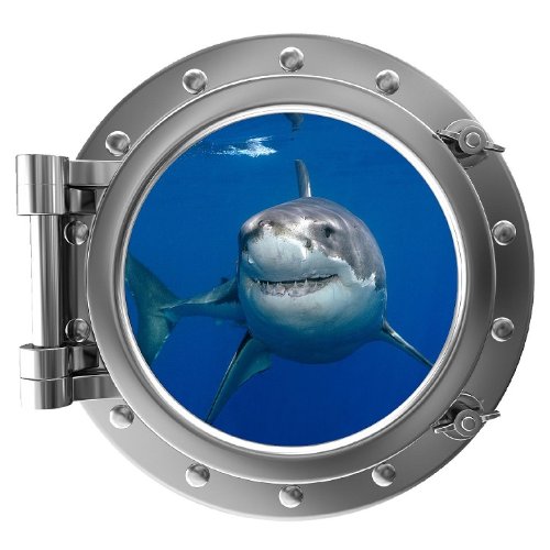 PortScape Instant Sea Porthole Window Shark Wall Sticker