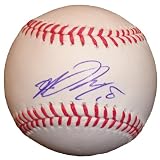 Hiroki Kuroda Autographed Official Major League Baseball W/PROOF, Picture of Hiroki Signing For Us, Los Angeles Dodgers, New York Yankees, Hiroshima Toyo Carp