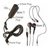 Handsfree Stereo Headset Headphones + Microphone + 3.5mm Adapter Converter  ....