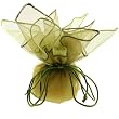 10 Designer Organza Fabric Drawstring Gift Bags Pouches Party Favor Gifts Packaging Olive Lime Medium Size