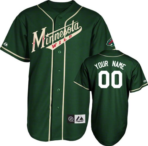 Minnesota Wild Jersey: Green Customizable NHL Replica Baseball Jersey