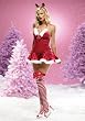 Christmas 2PC Santa Clause Rudolf the Reindeer Sexy Holiday Party Costume