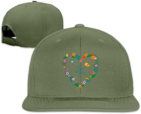 Cartoon Heart-shaped Wreath Unisex Plain Snapback Baseball Cap Adjustable (Many Colors)