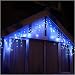 FL-740 | LED ICICLE LIGHTS 5M BLUE & WHITE 192 LED BULBS & MEMORY CONTROLLER