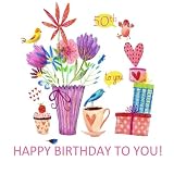 Happy Birthday To You! 50th: Adult Coloring Birthday Book; 50th Birthday Gifts for Women in al; 50th Birthday gifts in al; 50th Birthday Gifts for Her ... in al; 50th Birthday Party Supplies in al