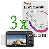 GTMax 3 x Clear LCD Screen Protector for Canon PowerShot SX230 HS, SX210 IS ....