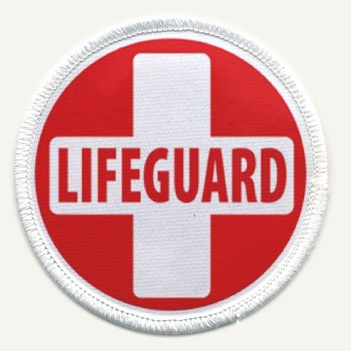 LIFEGUARD RED WHITE Fire and Rescue Heroes 2.5 inch Sewon Patch