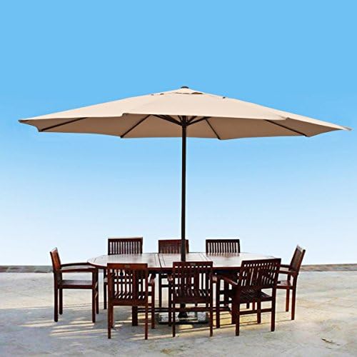 13 Foot Market Patio Umbrella Outdoor Furniture Aluminum Beige