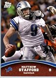 2011 Topps Rising Rookies Football Card # 59 Matthew Stafford - Detroit Lions - NFL Trading Card Protective Screwdown Display Case