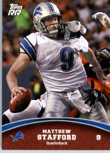 2011 Topps Rising Rookies Football Card # 59 Matthew Stafford - Detroit Lions - NFL Trading Card Protective Screwdown Display Case