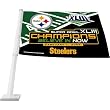 Rico Super Bowl 43 Champions Steelers Car Flag - Pittsburgh Steelers