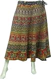Block Printed Cotton Long Skirt from India 31 inches Long (One Size)